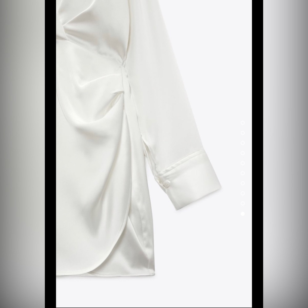 Zara Long Sleeve Satin Effect Dress Nwt - Picture 10 of 15